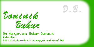 dominik bukur business card